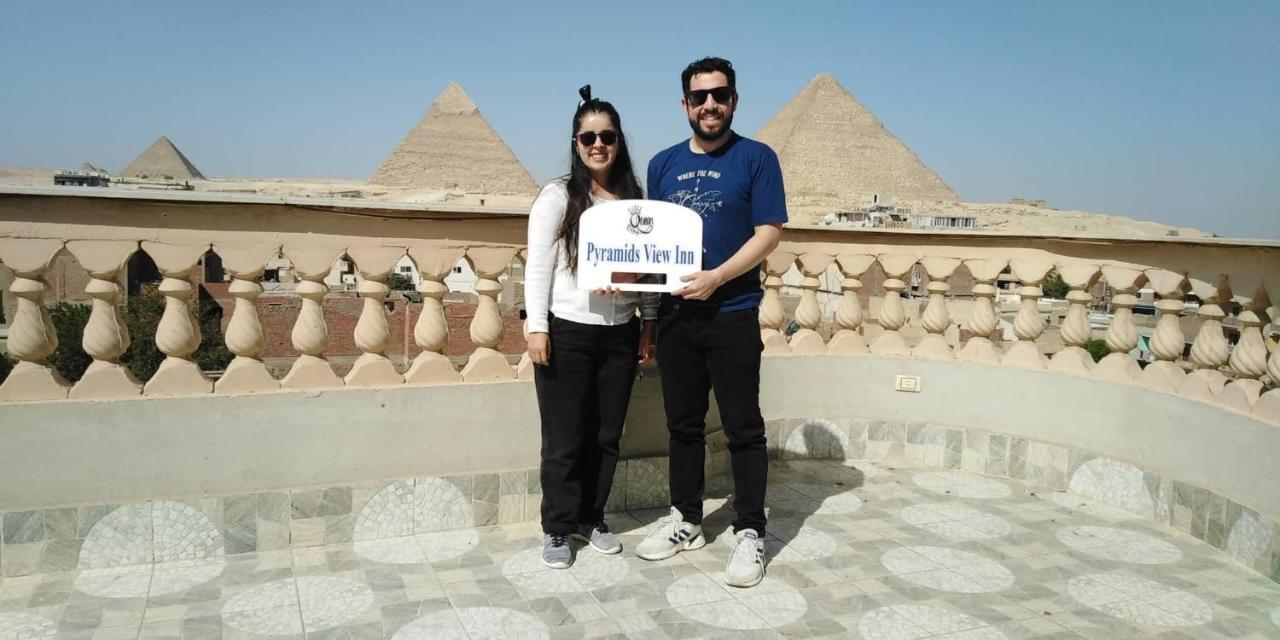 Queen Pyramids View Inn Kafret el-Gabal Exteriör bild
