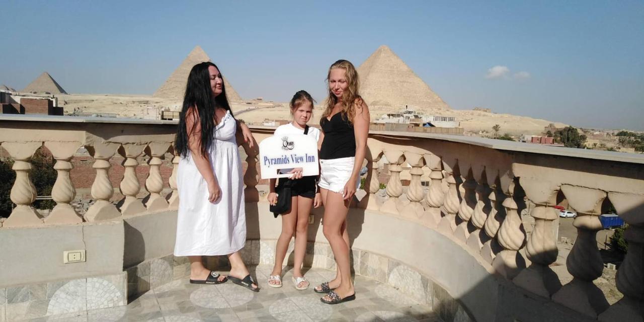 Queen Pyramids View Inn Kafret el-Gabal Exteriör bild