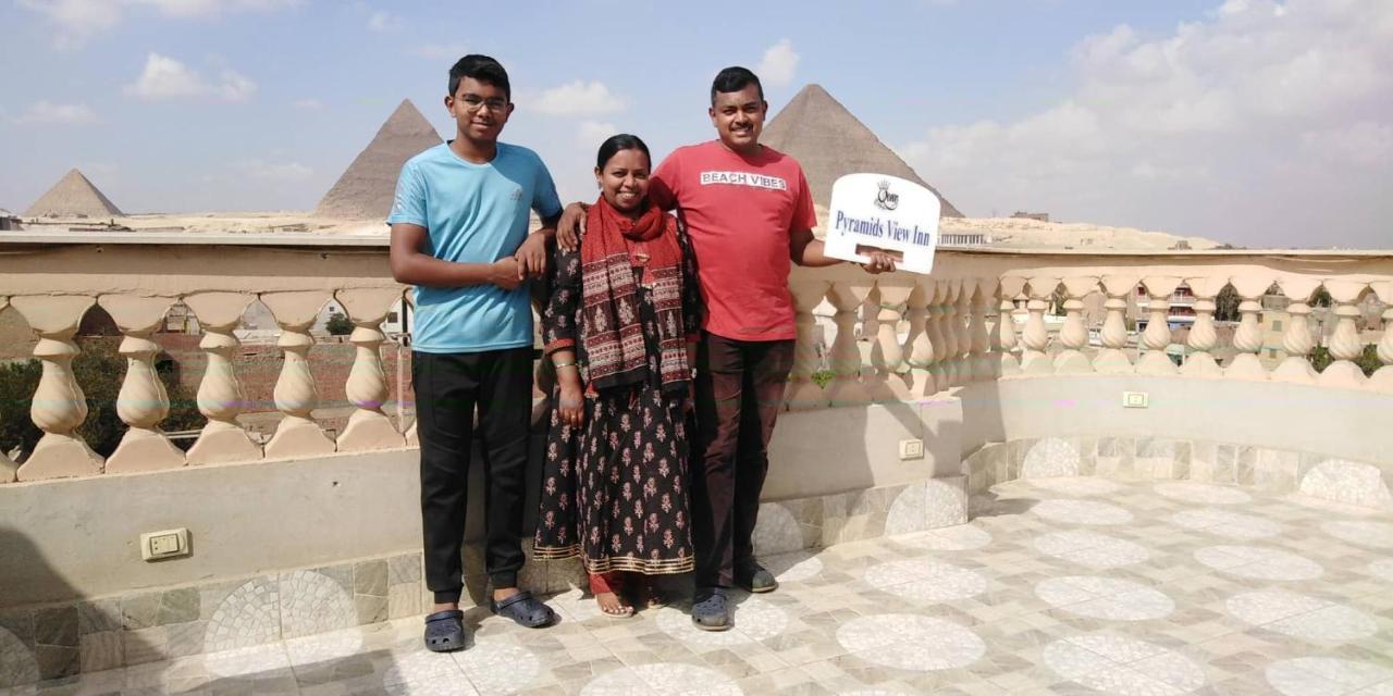 Queen Pyramids View Inn Kafret el-Gabal Exteriör bild