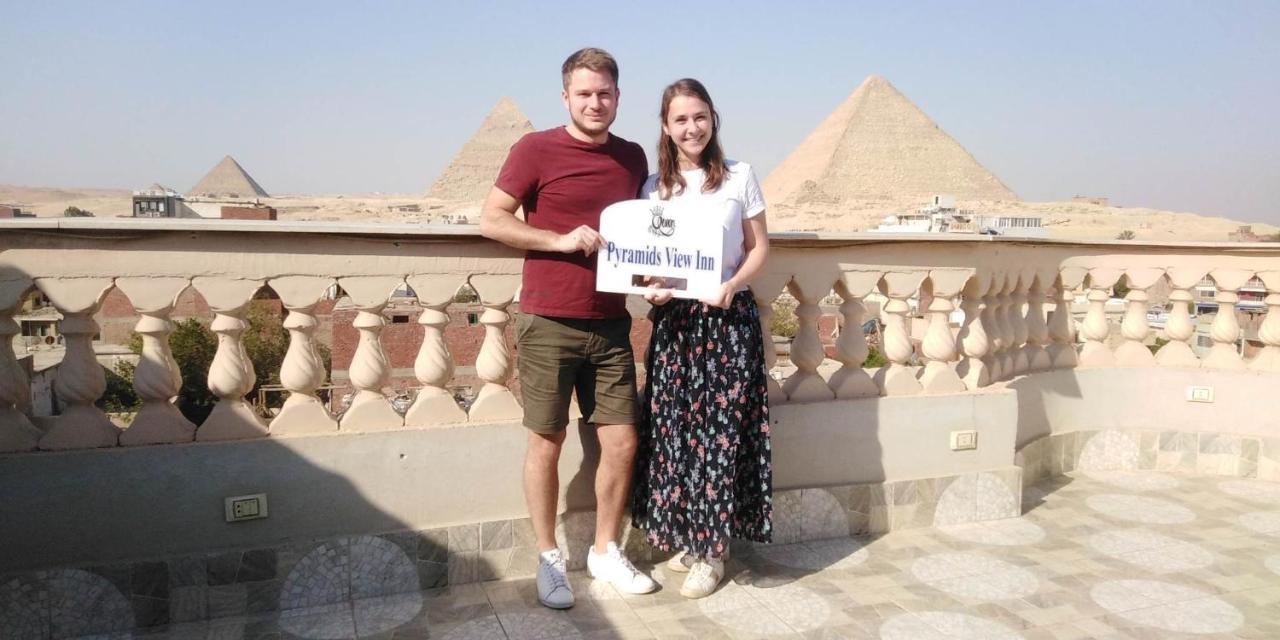 Queen Pyramids View Inn Kafret el-Gabal Exteriör bild